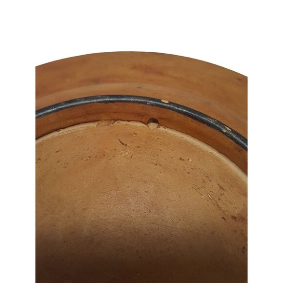 Decorative Plate VTG Mayan Aztec Tribal Clay Terracotta Folk Art 10" Wall Decor - Picture 6 of 6